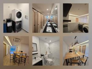 a collage of photos of a kitchen and a living room at Seko Suites by Aurelius Chow Kit in Kuala Lumpur +19 photos