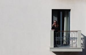 Balkón nebo terasa v ubytování Domotel Kastri