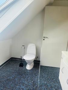TarmにあるSchou Lykke Sydの部屋にある白いトイレ付きのバスルーム +4枚の写真