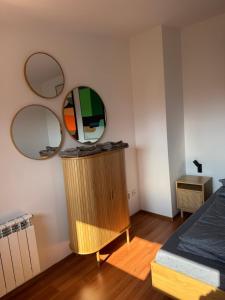 Postel nebo postele na pokoji v ubytování Belvedere private apartment 1-bedroom with balcony