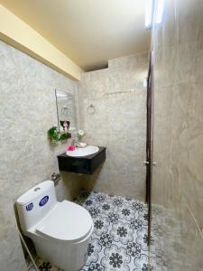 a bathroom with a toilet and a sink at Daisy Homestay Hoian in Hoi An +31 photos