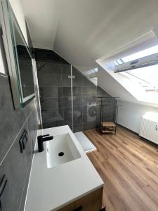 Koupelna v ubytování Ferienwohnung Zeitz - Weiße Elster Apartment