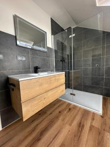 Koupelna v ubytování Ferienwohnung Zeitz - Weiße Elster Apartment