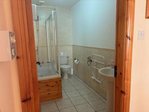 ケンメアにあるConvenient spacious 3 bedroom home in Kenmare townのシャワー、トイレ、洗面台を備えたバスルーム +10枚の写真