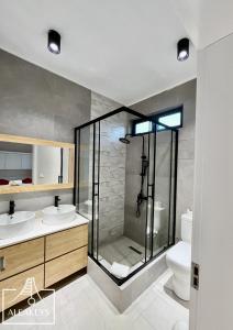 Koupelna v ubytování Le Toit des Alizés Appartement 3 chambres avec piscine entièrement climatisé + 24 fotografií