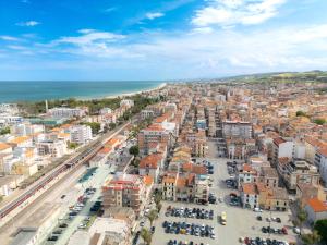 an aerial view of a city with the ocean at VIRGINIA MADRE Luxury Rooms in San Benedetto del Tronto