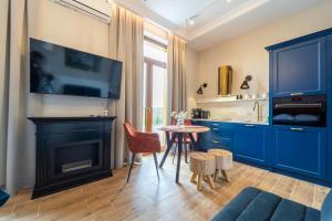 Kuchyň nebo kuchyňský kout v ubytování Apartamenty Galeria Trunków
