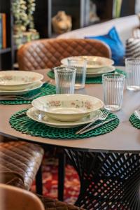 Et opholdsområde på LubuNest2 Altstadtwohnung am Blühenden Barock + 30 billeder