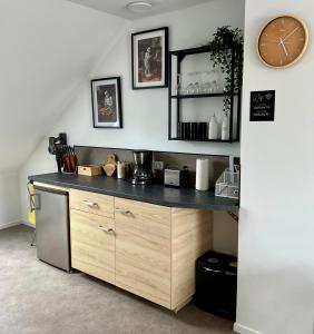Kuchyň nebo kuchyňský kout v ubytování Ferien- Monteurwohnung 301 Diwo Dillingen + 4 fotografie