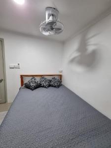 a bedroom with a large bed with pillows on it at Bula Breeze in Nadi