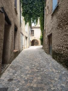 Mollans-sur-OuvèzeにあるVillette à Mollans chez Aude & Yoの二棟の間の路地空路地