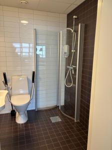 Koupelna v ubytování Hotell Fyrislund