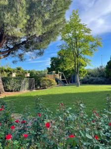 A garden outside Masseria Lacatena