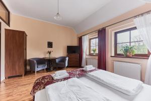 Kamienica pod Kasztanami Świnoujście (Usedom Insel)客房内的一张或多张床位