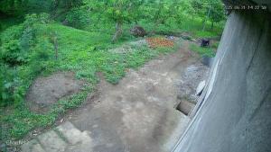 an aerial view of a dirt yard with trees at Residential House in Juigalpa