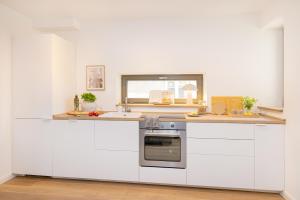 Η κουζίνα ή μικρή κουζίνα στο Apartments an Sankt Jacobi