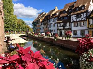 a group of buildings next to a river at Le Ptit Chauffour - Hyper Centre Ville - Transports en Commun - Commerces à Proximité in Colmar