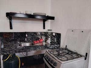 Η κουζίνα ή μικρή κουζίνα στο Refugio de Daye +16 φωτογραφίες