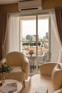 Χώρος καθιστικού στο Apartment Terra Royal, 280 Nam Kỳ Khởi Nghĩa, Quận 3, thành phố Hồ Chí Minh