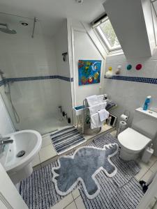 een badkamer met toilet en wastafel bij Chalgrove Way in Caversham