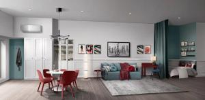 a living room with a couch and a table at Apartamentos Vicent Clavel in Valencia
