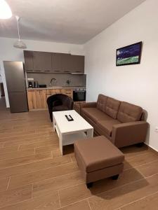 Kuchyň nebo kuchyňský kout v ubytování Apartment In Nea Fokea