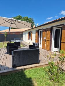 Bygningen som feriehuset ligger i