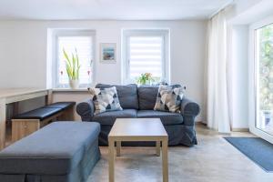Χώρος καθιστικού στο Ferienwohnung Lena In Klütz