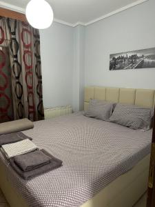 a bedroom with a bed in a room at Pefka Apartment in Péfka