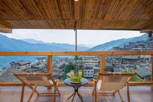 山景或在山林小屋看到的山景