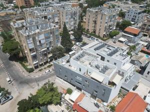 an aerial view of a city with tall buildings at Casa brisa in Tel Aviv