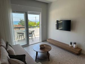Телевизор и/или развлекательный центр в Liofoto Plus Sea View Aprt