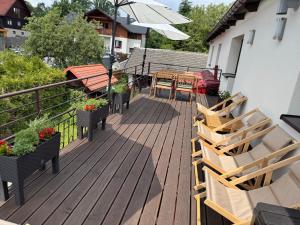 Wiślańskie Doliny tesisinde bir balkon veya teras