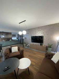 TV a/nebo společenská místnost v ubytování Luxury Apartman Filiposki N2