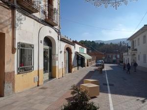 En generel udsigt til bjerge eller udsigt til bjerge taget fra landstedet