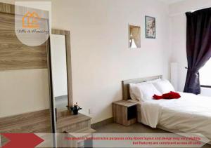 Postel nebo postele na pokoji v ubytování Altura Executive Suites - Cyber 5
