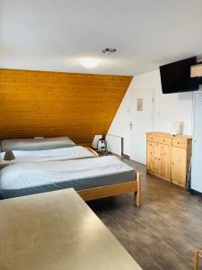 Postel nebo postele na pokoji v ubytování Monteur -sowie Ferienwohnungen in Grünberg, nahe Gießen