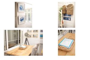 小荷兰Shoreline hideaway - next to the beach的一张桌子和椅子的照片