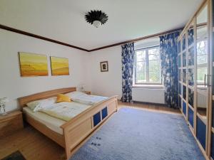 Postel nebo postele na pokoji v ubytování Lindenhof