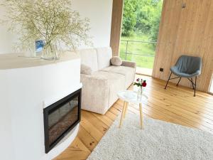 Χώρος καθιστικού στο Nature Rooms cabin