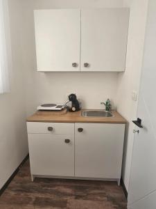 Kuchyň nebo kuchyňský kout v ubytování La Vida Apartments