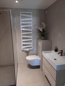 Bilik mandi di Appartement Aemstelsigt