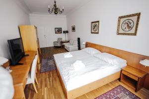 Voodi või voodid majutusasutuse Hotel Šipka toas