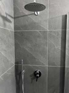 Blue Sapphire by Adriatic Living في Shkallnur: كابينة دش مع لوح ركوب الأمواج في الأعلى