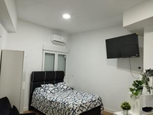 TV a/nebo společenská místnost v ubytování Apartamento tipo Loft HM Vista Alegre Madrid