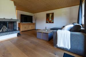 TV a/nebo společenská místnost v ubytování Beautiful Apartment With Stunning View - Chalet Mutthorn