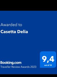 uma captura de tela de um celular com o texto atribuído a Casica Delia em Casetta Delia em Palermo mais 16 fotografias