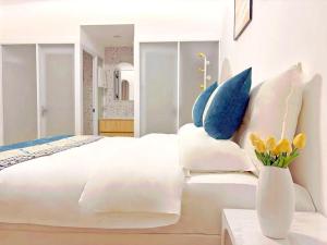 Krevet ili kreveti u jedinici u okviru objekta Beijing Great Wall Shiguang Homestay