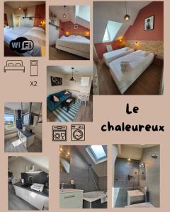 Posteľ alebo postele v izbe v ubytovaní Résidence Leclerc - Appartements d'hôtes - Secteur thermal