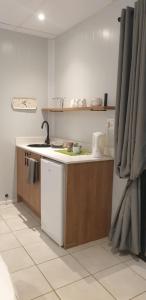 a kitchen with a sink and a counter top at Kruger Allo B&B in Komatipoort